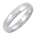 thumbnail image 1 of Bande de Mariage Simple Confort 10K Or Blanc pour Hommes, Taille 9, 1 of 1