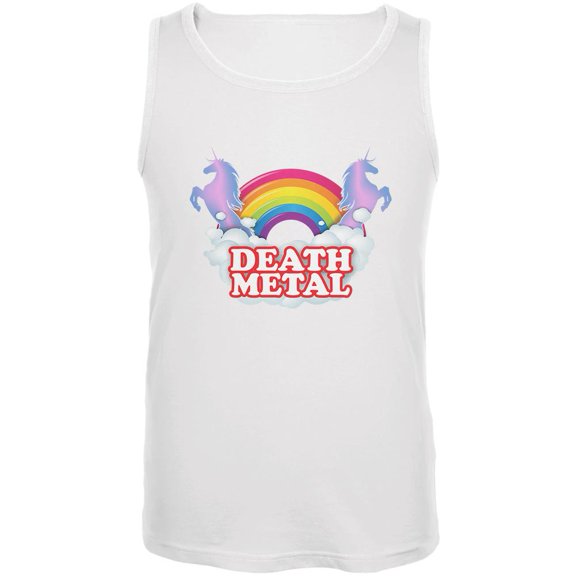 Death Metal Rainbow Mens Tank Top White 2XL
