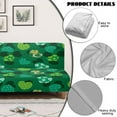 thumbnail image 4 of Xoenoiee Green Heart Shamrock Pattern Futon Slipcover Armless Futon Bed Cover Furniture Protector Without Armrests with Elastic Bottom, Soft Jacquard Armless Futon Cover St. Patrick's Day Decor, 4 of 7