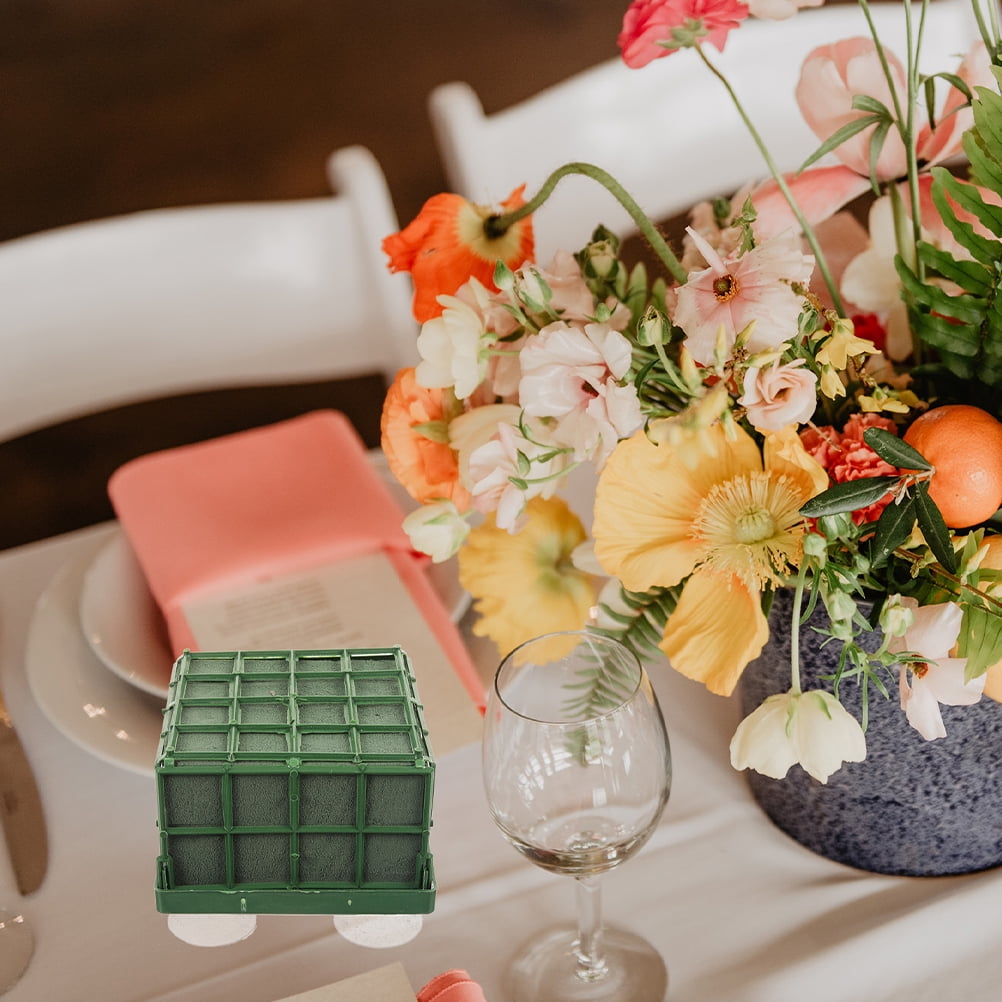4 Pcs Flower Mud Wedding Decorations for Ceremony Suckers Floral Foams Cage DIY Flower Arrangement Sucker