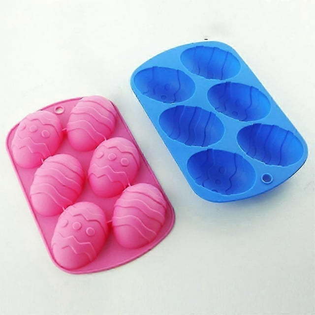 Easter Egg 6 Cavities Silicone Cake Mold Dessert Baking Non-stick Food Grade