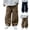 Coffee, variant on Coerni Boys Cargo Pants Baggy Casual Wide Leg Pants Workout Parachute Trousers Trendy Streetwear for Kids 5-16 Years