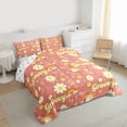thumbnail image 3 of Homewish Kids Teens Vintage Groovy Flower Full Size Comforter Sets 3-Piece,Flying Butterflies Bedding Comforter Set,Cartoon Floral Rainbow Lightweight Bedding Sets,Ultra Soft Home Decor,Reversible, 3 of 8