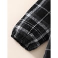 thumbnail image 5 of hirigin Kid Boy Girls Autumn Hood Coat, Plaid Print Long Sleeve Button Closure Shirt Outwear, 5 of 8