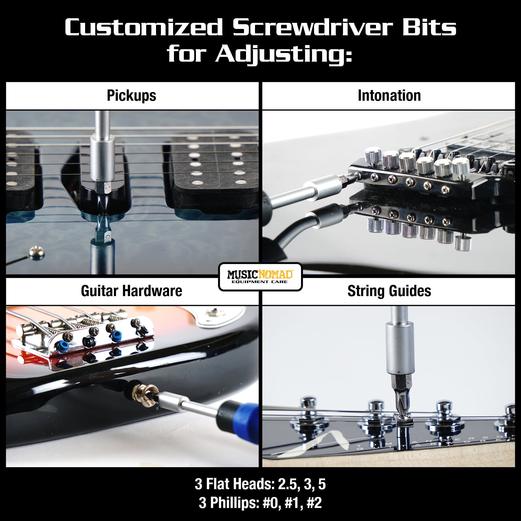Music Nomad Premium Guitar Tech Screwdriver and Wrench Set