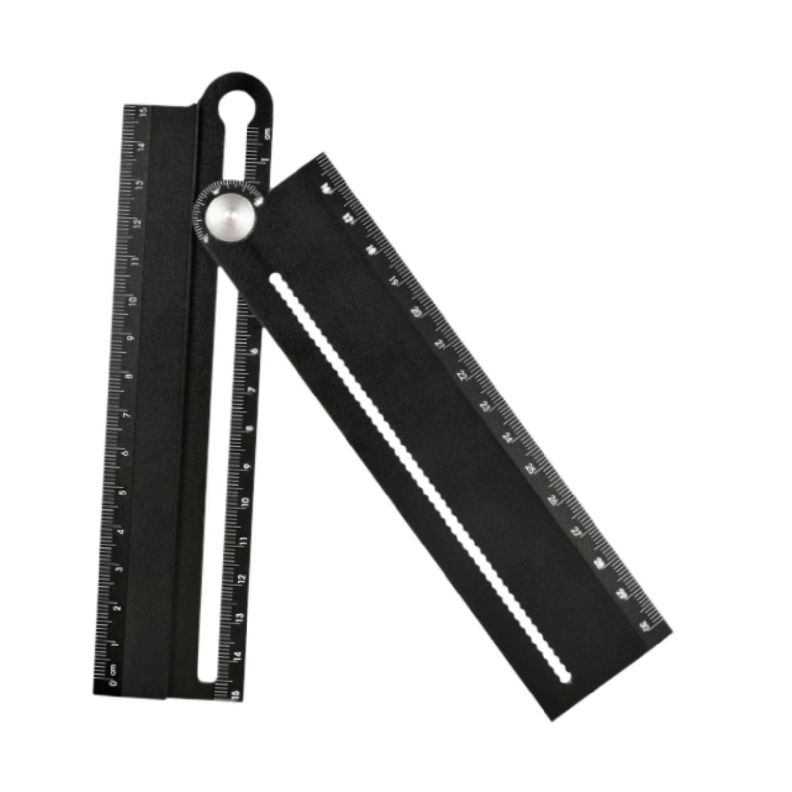 JISADER Angle Ruler 12 inch / 310 mm Black Architects Angle Protractor