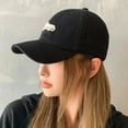 thumbnail image 6 of 1 deepened hat bucket four seasons casual all-in-one face small baseball cap-blackness, 6 of 6
