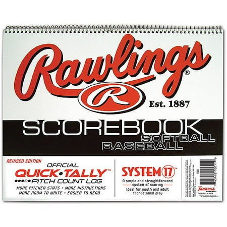 Rawlings System-17 Baseball & Softball Scorebook (9 innings, 17 (Best Baseball Scorebook App)