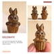 thumbnail image 4 of Wood Rabbit Pendant Ornament for Car Decoration and Keychain Brown Diy Craft 1Pcs, 4 of 5