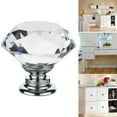 thumbnail image 2 of Cabinet Handles - Qyaukm Glass Cabinet Knob, 30Mm Crystal Clear Drawer Pull Handle Made of Alloy & Glass, Modern Upgrade for Kitchen Cabinets, Wardrobe & Dresser, Easy to Install, 1Pc, 2 of 9