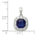 thumbnail image 2 of FB Jewels Sterling Silver CZ and Blue Glass Pendant, 2 of 2