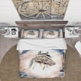 thumbnail image 2 of Designart 'Freehand Horse Farmhouse - Animal Duvet Cover Set, 2 of 4