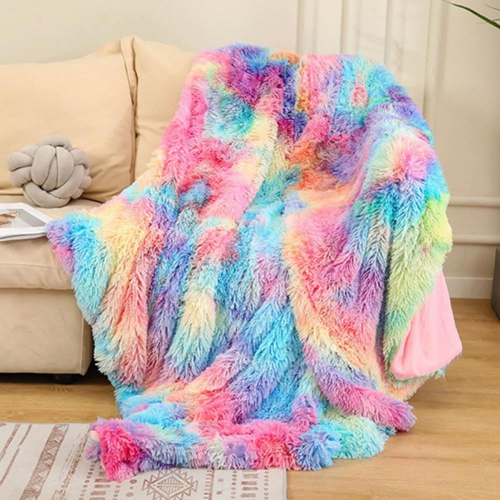 Rainbow Background Round Throw Blanket Ultra-Soft Throws for Bedding Couch Sofa Office Diameter 60 inches Rainbow Background Round Throw Blanket Ultra-Soft Throws for Bedding Couch Sofa Office Diameter 60 inches