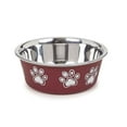 thumbnail image 4 of Stainless Steel Dog Bowl Non Skid Bottom Fun Merlot Print Durable Dish 4 Sizes (X Large - 11 Cups), 4 of 5