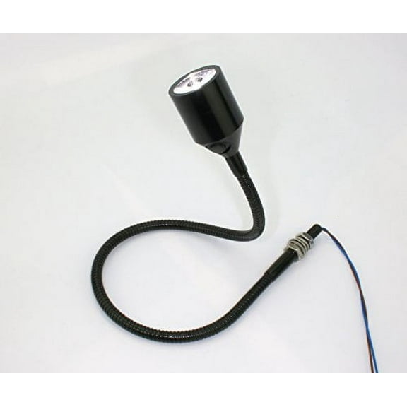 PilotLights Gooseneck Panel Light, Map Light, Post Light - White LED, 18" Length, 12VDC On/Off Switch