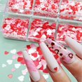 thumbnail image 4 of 3D Heart Nail Glitters for Valentine's Day Nail Stickers Love Heart Nail Sequins Glitter Decals Nail Design for Women Manicure Valentine's Romantic Na, 4 of 4