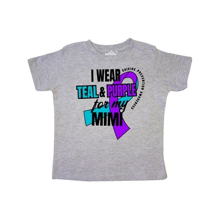 

Inktastic Suicide Prevention I Wear Teal and Purple for My Mimi Gift Toddler Boy or Toddler Girl T-Shirt