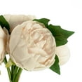 thumbnail image 2 of Efavormart 10" Tall | 5 Heads Beige Artificial White Silk Peonies - For DIY Wedding Party Decor, 2 of 11