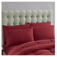thumbnail image 5 of 7 Piece Comforter Set Bag Solid Color All Season Soft Down Alternative Blanket & Luxurious Microfiber Bed Sheets, Burgundy, Twin XL, 5 of 6