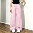 thumbnail image 2 of Rvasteizo Girls Wide Leg Sweatpants Ruffled Hem High Waist Casual Kids Long Pants 5-15Y 13 Years, 2 of 5