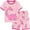 2# Pink, variant on Toddler Girls Cute Cat Summer Pjs 100% Cotton Short Set Sleepwear Size 3t