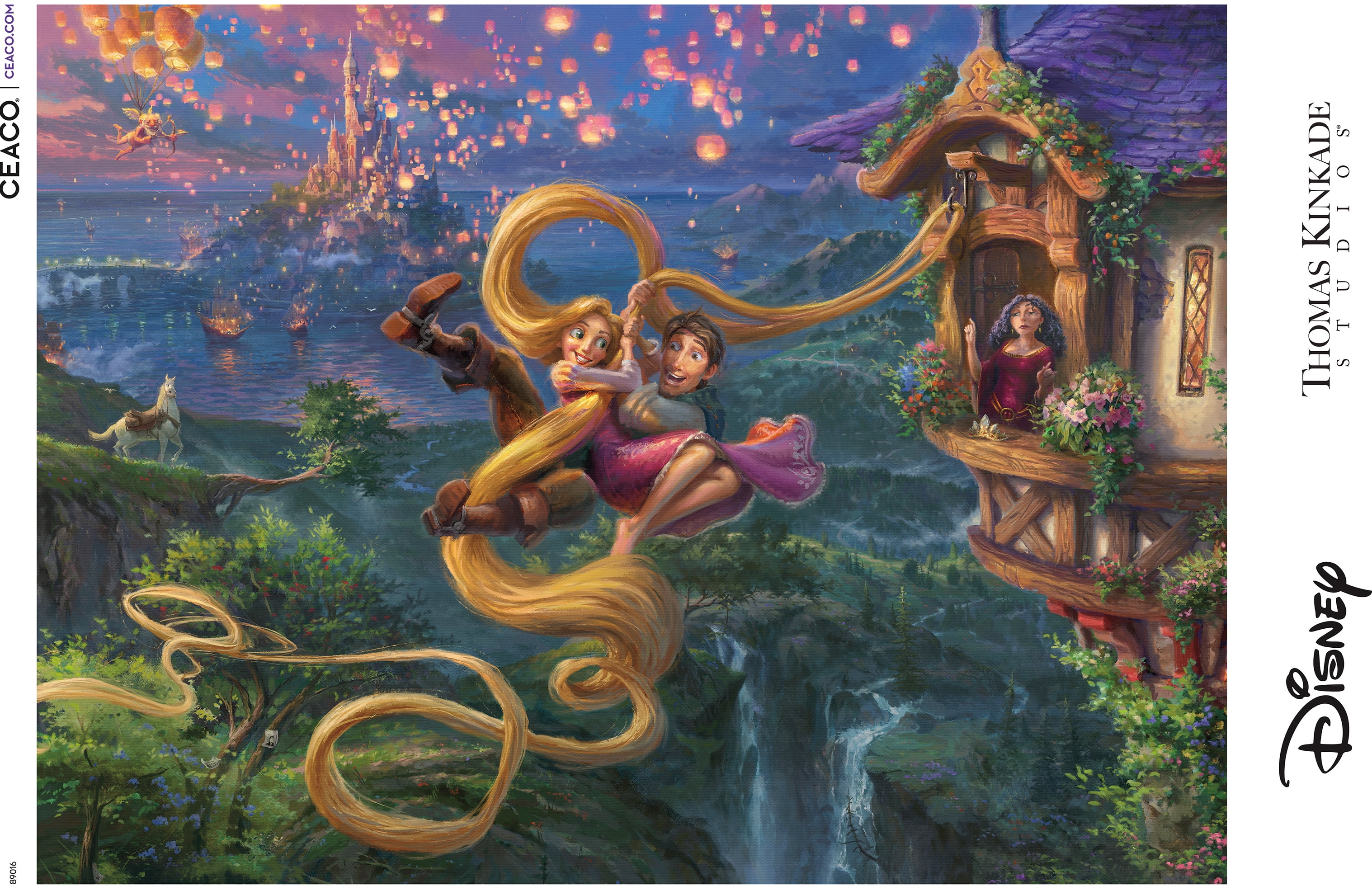 Ceaco Thomas Kinkade Tangled Up in Love 1000-Piece Interlocking Jigsaw Puzzle for Adults Ages 14+