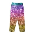 thumbnail image 5 of Daiia Glitter Rainbow Women's Sleep Pant with Pockets and Drawstring,Pajama Pants-Large, 5 of 9