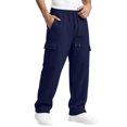 thumbnail image 4 of Resicozy Casual Cargo Pants Men Elastic Waist Sweatpants Loose Fit Lightweight Pants with Pockets Outdoor Hiking Athletic Joggers Navy S, 4 of 8