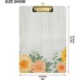 thumbnail image 2 of FMSHPON Orange Flower Yellow Sunflower Clipboard Hardboard Wood Nursing Clip Board and Pull for Standard A4 Letter 13x9 inches, 2 of 7