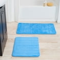 thumbnail image 3 of Lavish Home Memory Foam Striped Bath Mat Set - Set of 2, 3 of 9