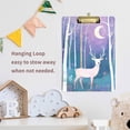 thumbnail image 4 of FORMRS Acrylic Clipboard with Low Profile Clip Standard A4 Letter Size, 12.5" x 9", Purple Night Deer, 4 of 8