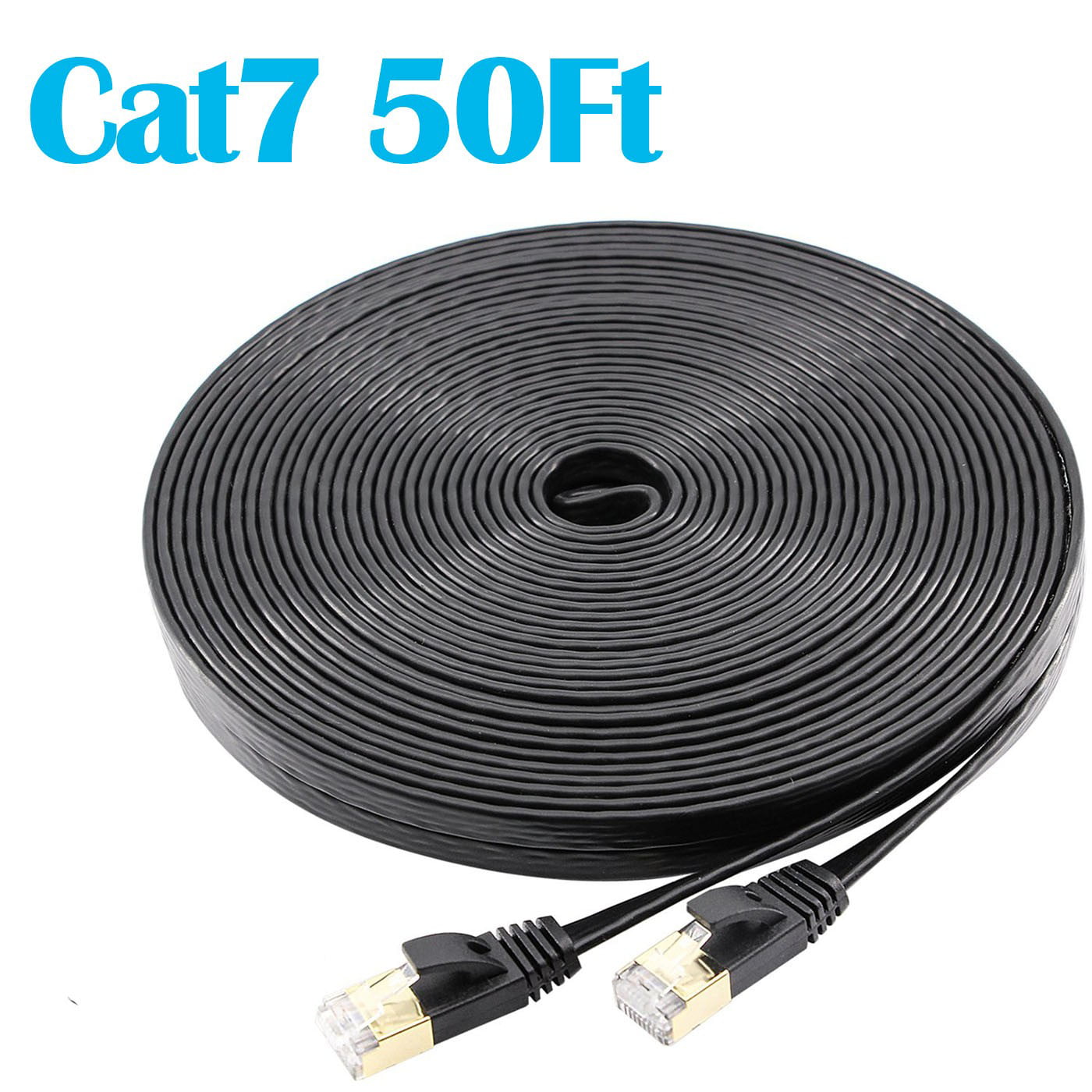 Long Cat 7 Ethernet Shielded 10GB Fastest Lan Network Cable 50FT 100FT Lot STP 