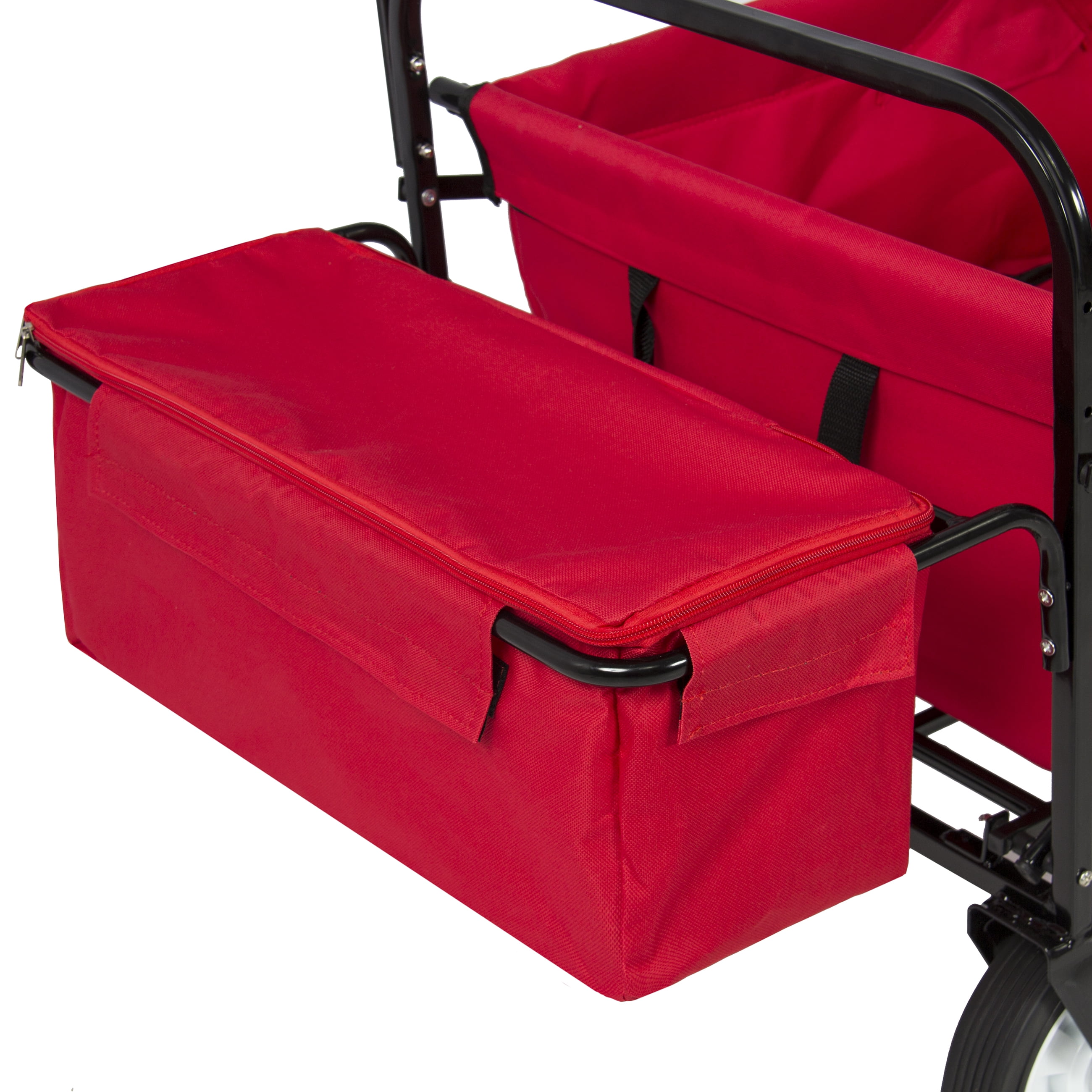 Best Choice Products Folding Utility Cargo Wagon Cart For Beach Best Choice Products Folding Utility Cargo Wagon Cart For Beach Camping Groceries W Removable Canopy Cup Holders Red