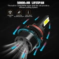 thumbnail image 3 of RXTSQI for Ford Focus 2005-2007 2x 9007 LED Headlight Bulb High-Low Beam White,c9, 3 of 11