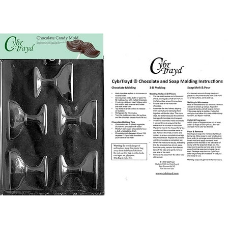 - Champagne Glass Chocolate Candy Mold with Exclusive Cybrtrayd Copyrighted Molding Instructions