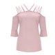 thumbnail image 4 of Moda mujer casual sexy honda manga corta tops blusa casual camiseta Fridja  gope5094, 4 of 6