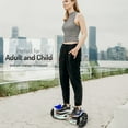 thumbnail image 4 of Emaxusa Off Road Hoverboards 8.5 inch Wheel with Bluetooth Speakers and LED Lights, All Terrain Self Balancing Scooter for Adults and Kids, UL Safety Certified (Silver), 4 of 8