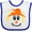White and Royal, variant on Inktastic Halloween Scarecrow Male Face Boys or Girls Baby Bib
