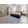 thumbnail image 5 of Ahgly Company Machine Washable Indoor Rectangle Transitional LightSkyBlue Area Rugs, 5' x 7', 5 of 7