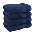 thumbnail image 5 of Cotton Paradise 100% Cotton 4 Piece Washcloths, Soft Absorbent Small Hand Face Towels Wash Rags for Body, Navy Blue, 5 of 6