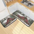 thumbnail image 7 of 2-Piece Kitchen Rugs Set Non-Slip Mats Carpet Floor for Kitchen, Bathroom (19.7"x27.6" & 19.7"x47.2") Old Red Barn, 7 of 7