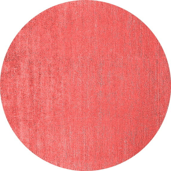 Ahgly Company Indoor Round Oriental Red Industrial Area Rugs, 8' Round