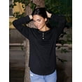 thumbnail image 3 of Zeagoo Womens Henley Tops Long Sleeve Boho Style Tee Shirts Dressy Outfits Blouses Business Casual, 3 of 6