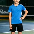 thumbnail image 6 of Letdown Outfit Sets for Boys Kids Sports Short Sleeve Training With Football Theme Breathable Athletic Youth Team Practice Party Photography Clothes Daily Comfort Wear Summer Outfits for Kids, 6 of 6