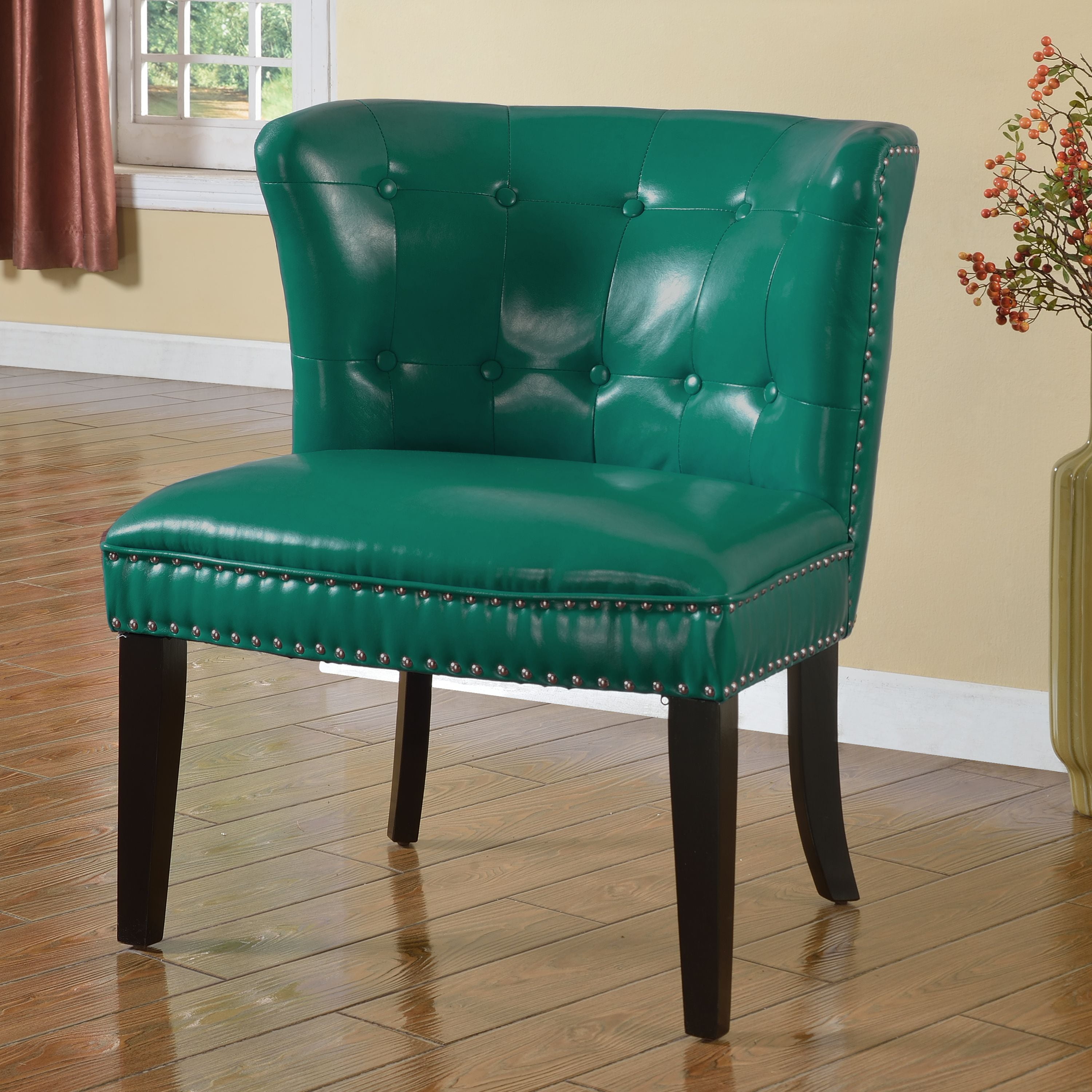 Best Master Furniture's Regal Tufted Faux Leather Accent ...