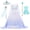 Dress+Accessories, variant on Snow Queen Act 2 Elsa Costumes Princess Dresses Elsa Dress for Girls with Wig,Crown,Magic Wand ,Gloves 7-8 Years(140,K11)