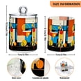 thumbnail image 5 of Yayeee 2 Pack Qtip Holder Bathroom Cotton Swab Canister with Lid Clear Dispenser Set, Modern Cocktails, 5 of 6