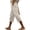 Beige, variant on Lightweight Loose Fit Casual Pants For With Lace And High Waist 3/4 Length Relaxed Trousers Comfortable Pants for Women Casual, Size S