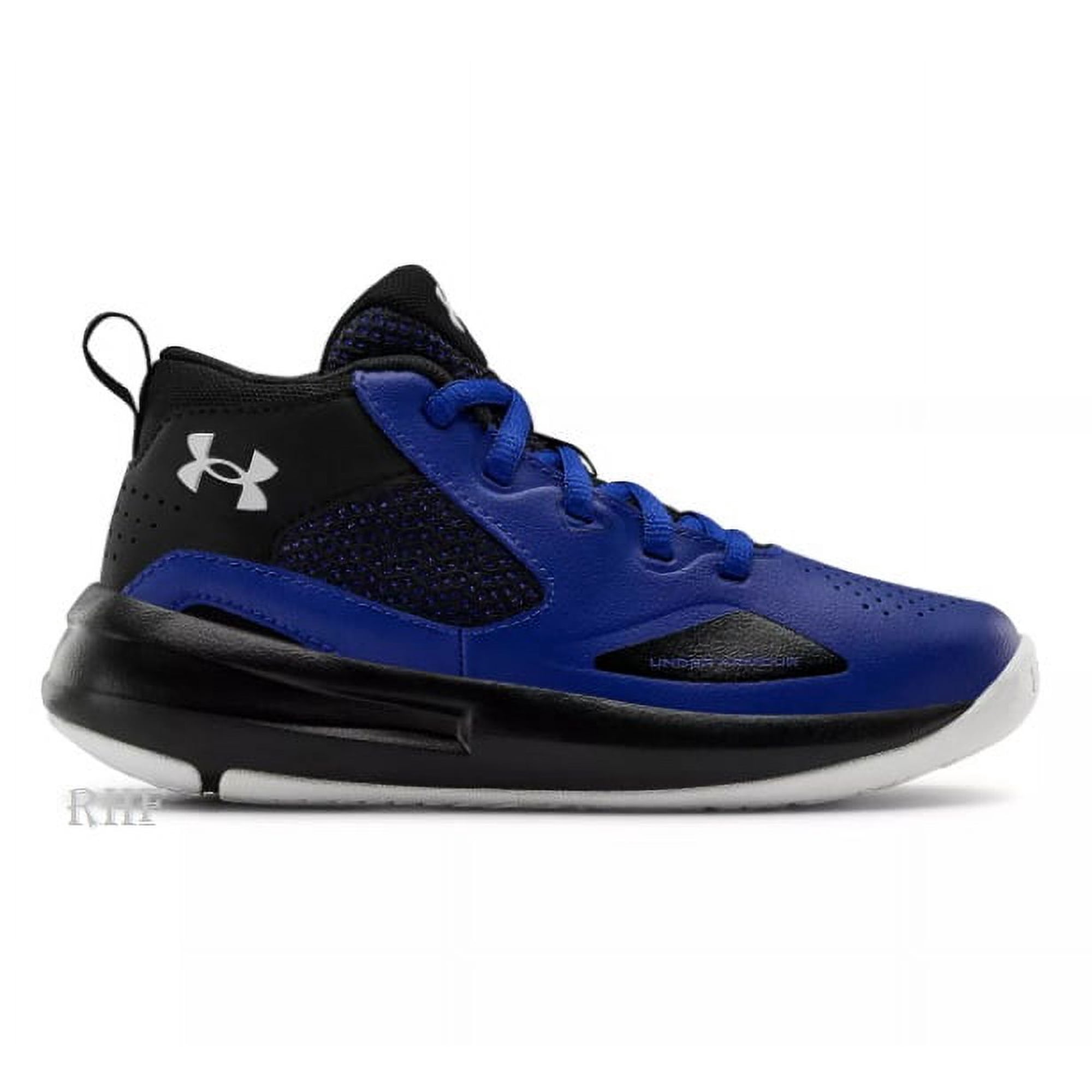 Under Armour LOCKDOWN 5 BASKETBALL SHOE - KIDS' Royal Black White 3YNWT