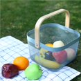 thumbnail image 2 of mmirethe Steel Storage Basket Metal Fruit Basket with Handle Kitchen Food Container Light Green, 2 of 4